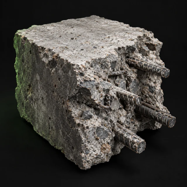 Beton zbrojony — próbka materiału
